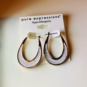 Pure Expressions Gold Tone Hoops
